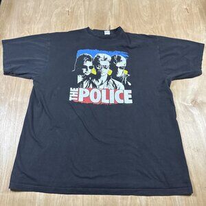 The Police Synchronicity 2007 Black Short Sleeve Crew Neck T-Shirt Size 2XL